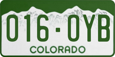 CO license plate 016OYB