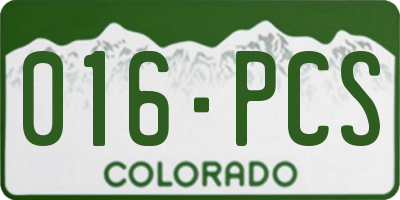 CO license plate 016PCS