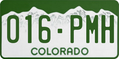 CO license plate 016PMH