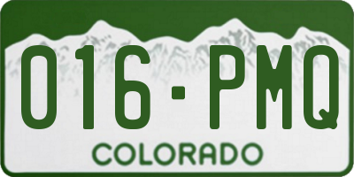 CO license plate 016PMQ