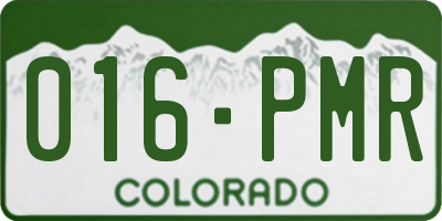 CO license plate 016PMR