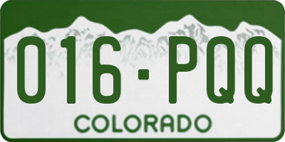 CO license plate 016PQQ