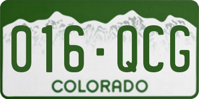 CO license plate 016QCG