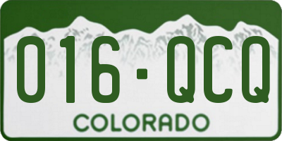 CO license plate 016QCQ