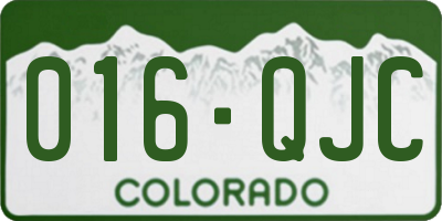 CO license plate 016QJC