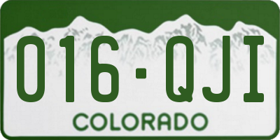CO license plate 016QJI