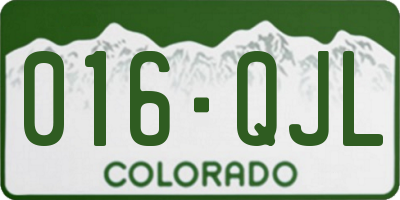 CO license plate 016QJL