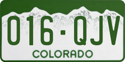 CO license plate 016QJV