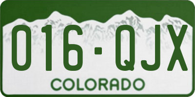 CO license plate 016QJX