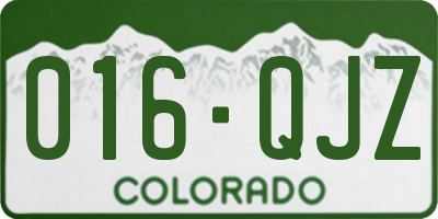 CO license plate 016QJZ