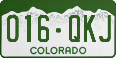 CO license plate 016QKJ