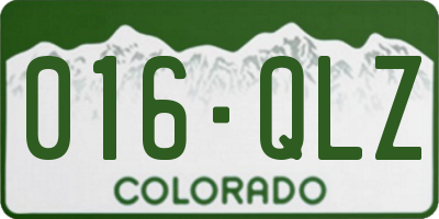CO license plate 016QLZ
