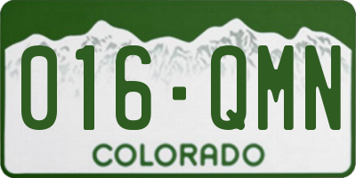 CO license plate 016QMN