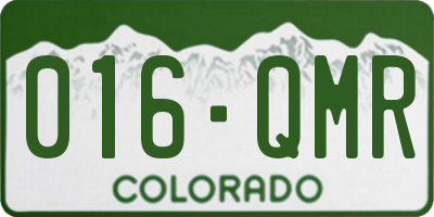 CO license plate 016QMR
