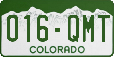 CO license plate 016QMT