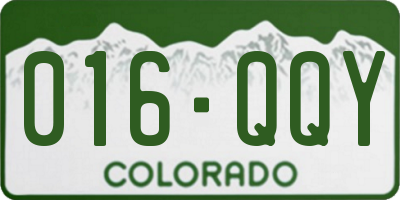 CO license plate 016QQY