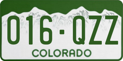 CO license plate 016QZZ