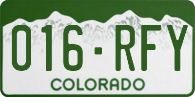 CO license plate 016RFY