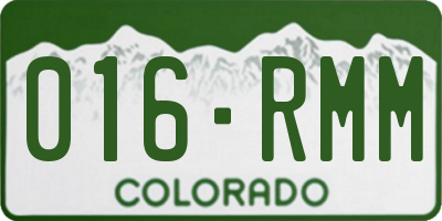 CO license plate 016RMM