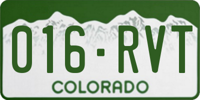 CO license plate 016RVT