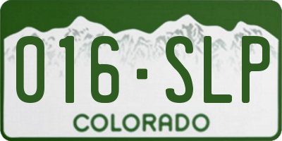 CO license plate 016SLP