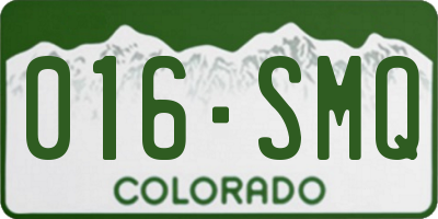 CO license plate 016SMQ