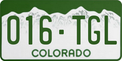 CO license plate 016TGL