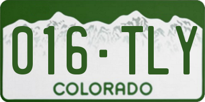 CO license plate 016TLY