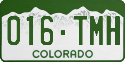 CO license plate 016TMH