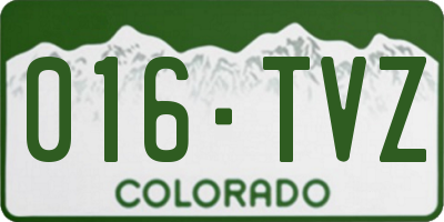 CO license plate 016TVZ