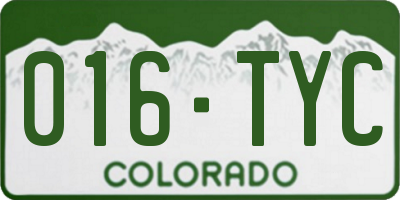 CO license plate 016TYC