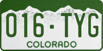 CO license plate 016TYG