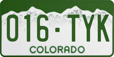 CO license plate 016TYK