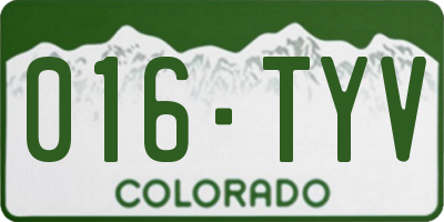 CO license plate 016TYV