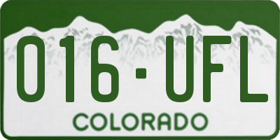 CO license plate 016UFL
