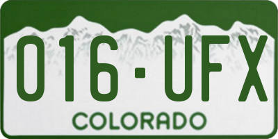 CO license plate 016UFX