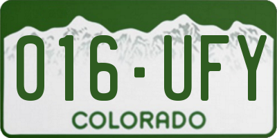 CO license plate 016UFY