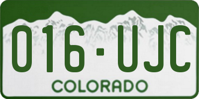 CO license plate 016UJC