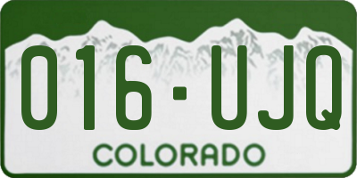 CO license plate 016UJQ