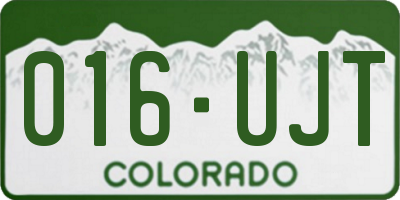 CO license plate 016UJT