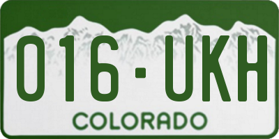 CO license plate 016UKH