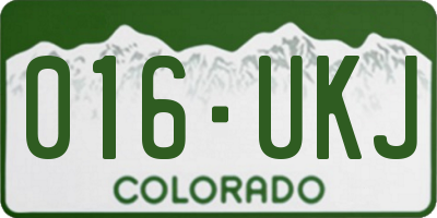 CO license plate 016UKJ