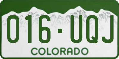CO license plate 016UQJ
