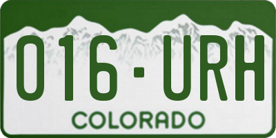 CO license plate 016URH