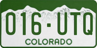 CO license plate 016UTQ