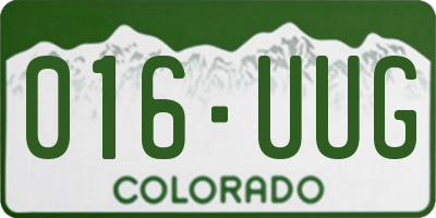 CO license plate 016UUG