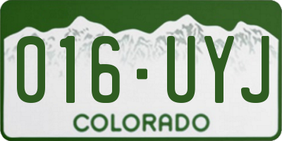 CO license plate 016UYJ