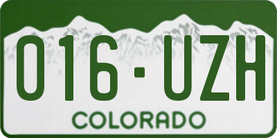 CO license plate 016UZH