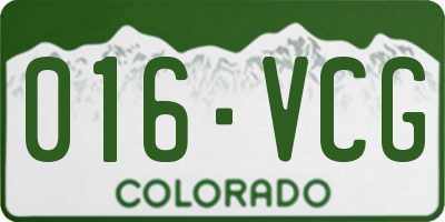 CO license plate 016VCG