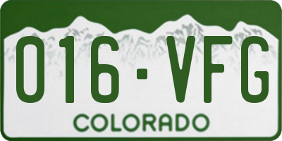 CO license plate 016VFG